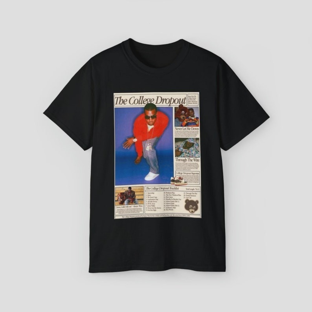 The College Dropout T-shirt Kanye West Graduation T-shirt The College Dropout